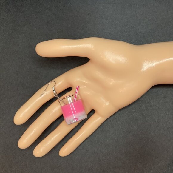 Milk Shake Earrings, Drink Earring, Funny Food Earring, Gift Idea, Silly Earring - Picture 5 of 5